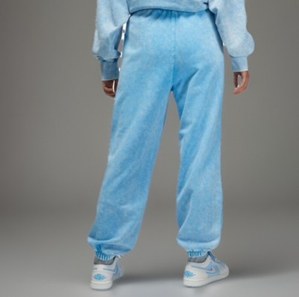 Jordan Nike Dark Powder Blue Fleece Pants DX3249 Womens XS New Free Shipping - Picture 2 of 6